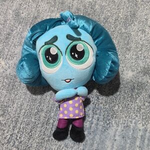 Blue Plush Toy with Purple Polka Dot Dress
